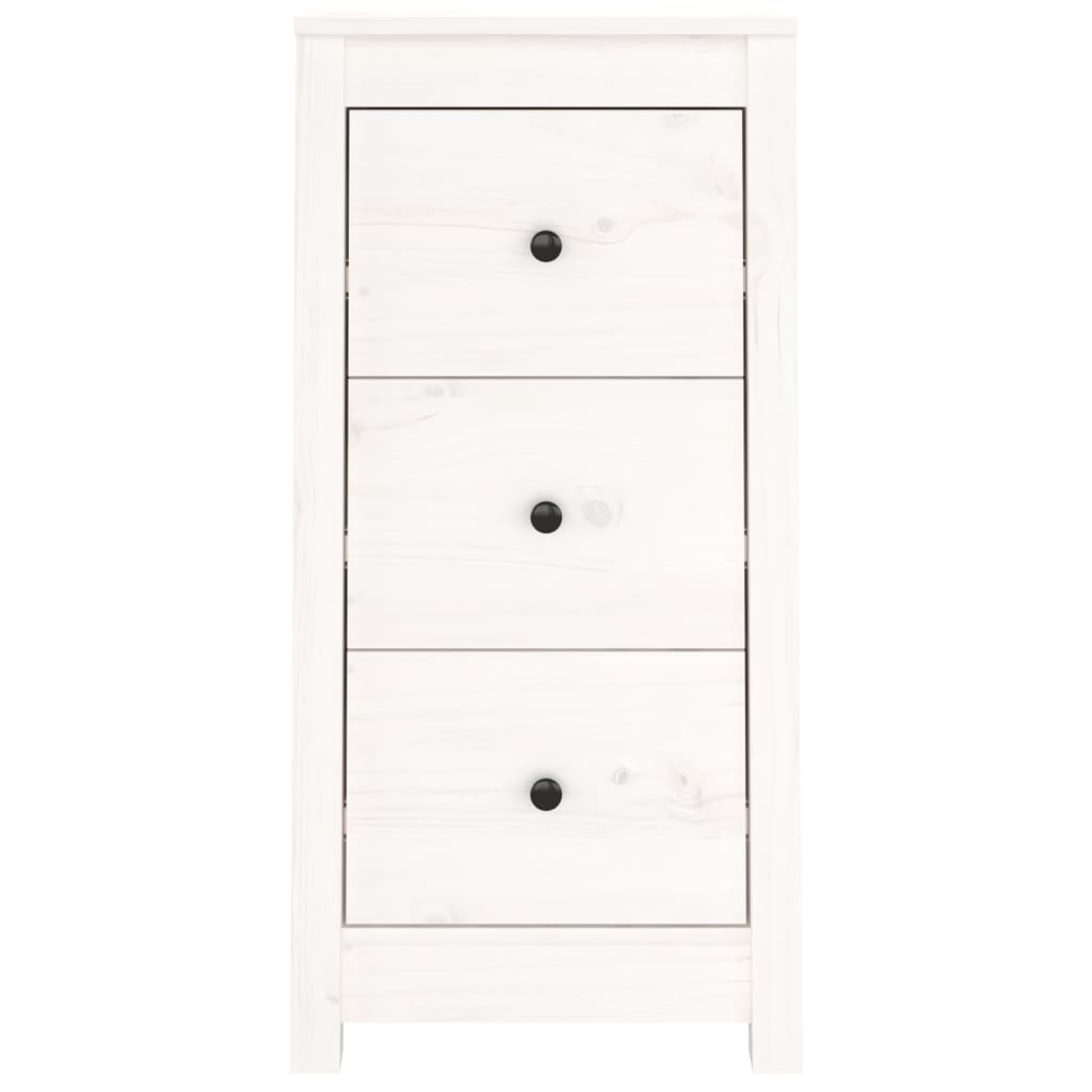 vidaXL Commodes 2 pcs Blanc 40x35x80 cm Bois de pin massif
