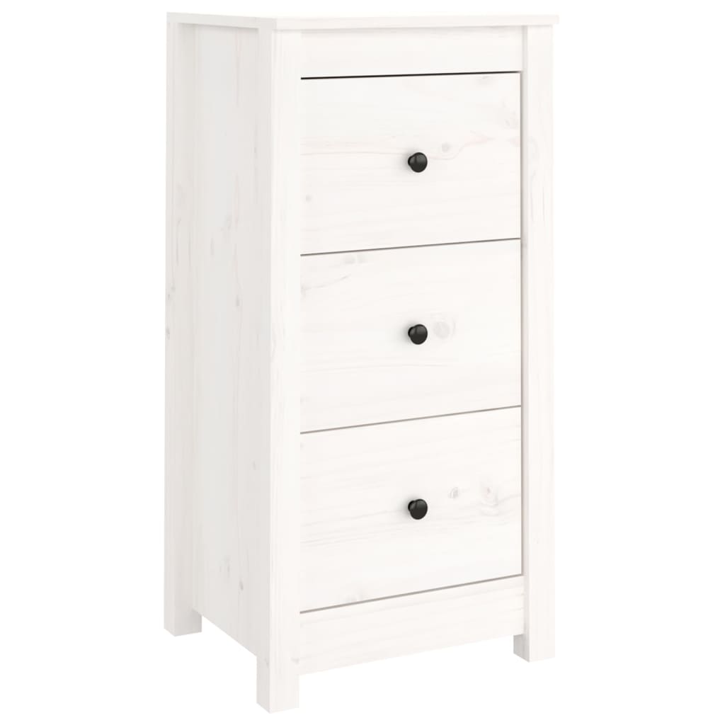 vidaXL Commodes 2 pcs Blanc 40x35x80 cm Bois de pin massif