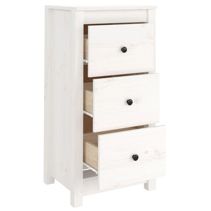 vidaXL Commodes 2 pcs Blanc 40x35x80 cm Bois de pin massif