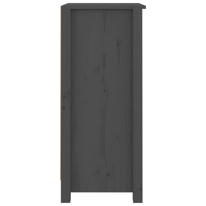 vidaXL Buffets 2 pcs Gris 40x35x80 cm Bois de pin massif