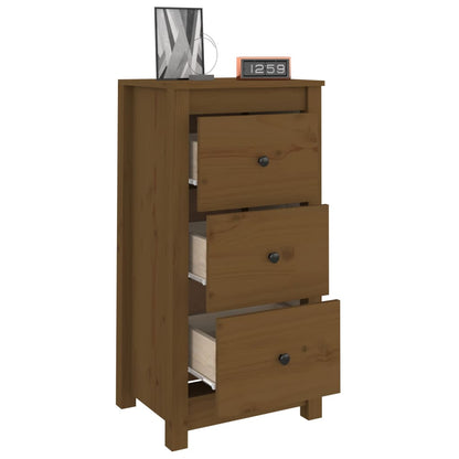 vidaXL Commodes 2 pcs Marron miel 40x35x80 cm Bois de pin massif
