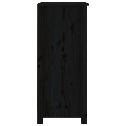 vidaXL Buffets 2 pcs Noir 40x35x80 cm Pin massif