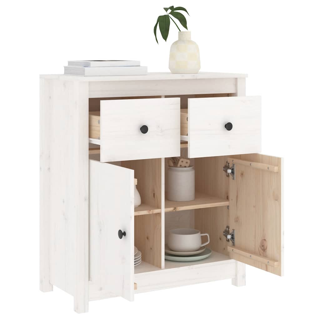 vidaXL Buffet blanc 70x35x80 cm Bois de pin massif