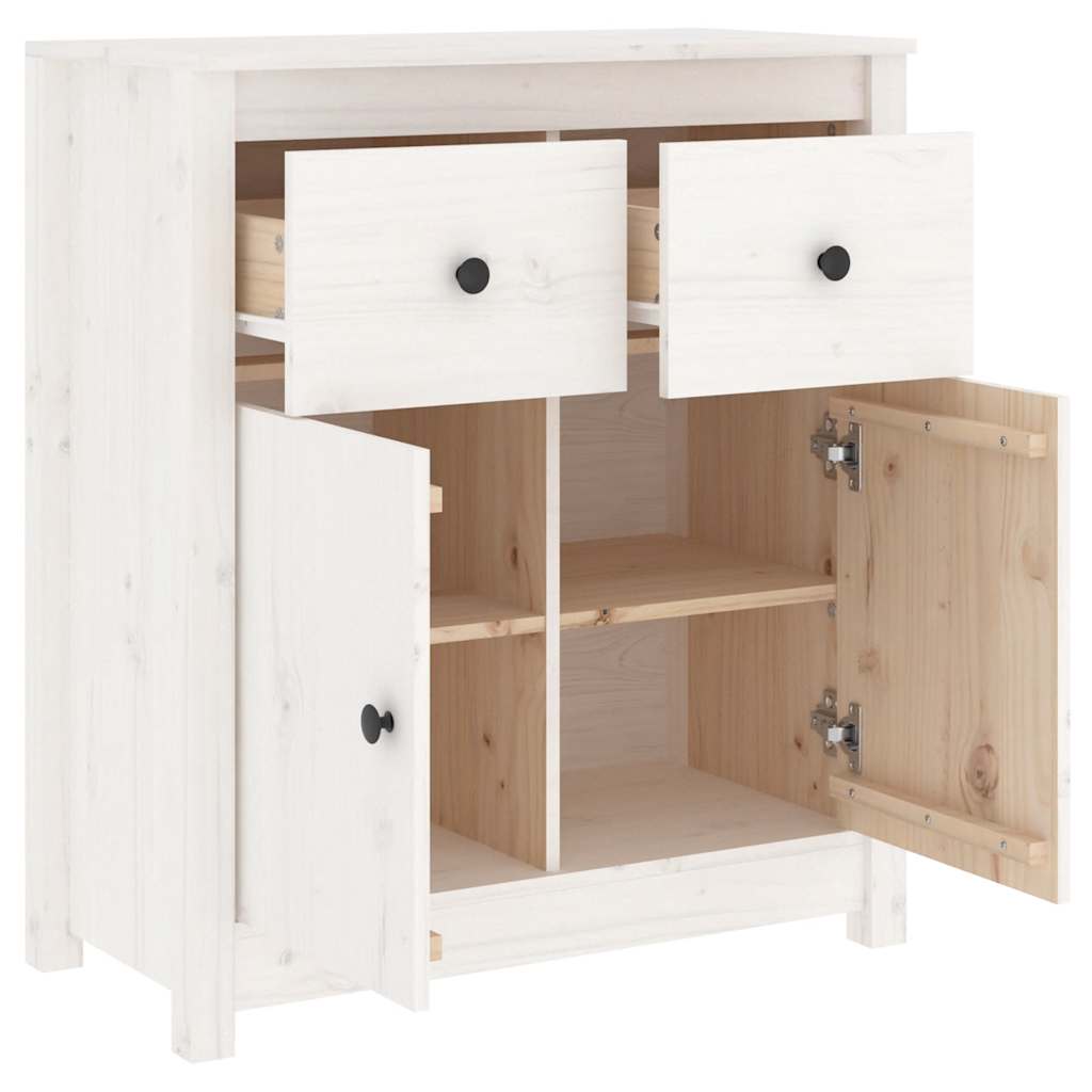 vidaXL Buffet blanc 70x35x80 cm Bois de pin massif