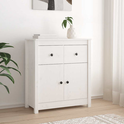 vidaXL Buffet blanc 70x35x80 cm Bois de pin massif