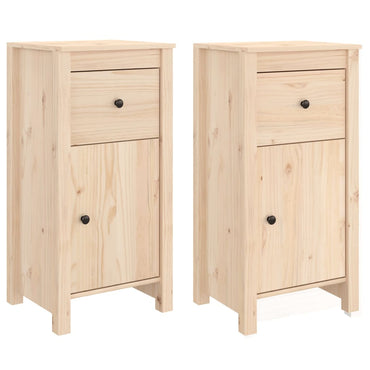 vidaXL Commodes 2 pcs 40x35x80 cm Bois de pin massif