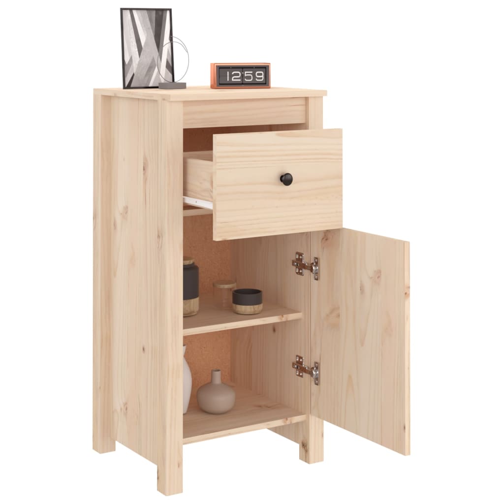 vidaXL Commodes 2 pcs 40x35x80 cm Bois de pin massif