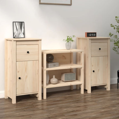 vidaXL Commodes 2 pcs 40x35x80 cm Bois de pin massif
