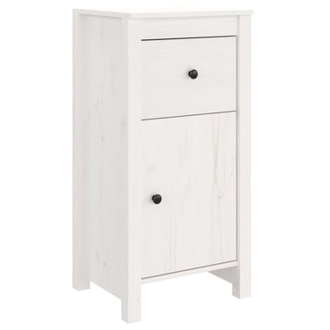 vidaXL Commode blanche 40x35x80 cm Bois de pin massif