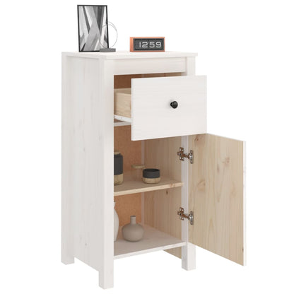 vidaXL Commode blanche 40x35x80 cm Bois de pin massif