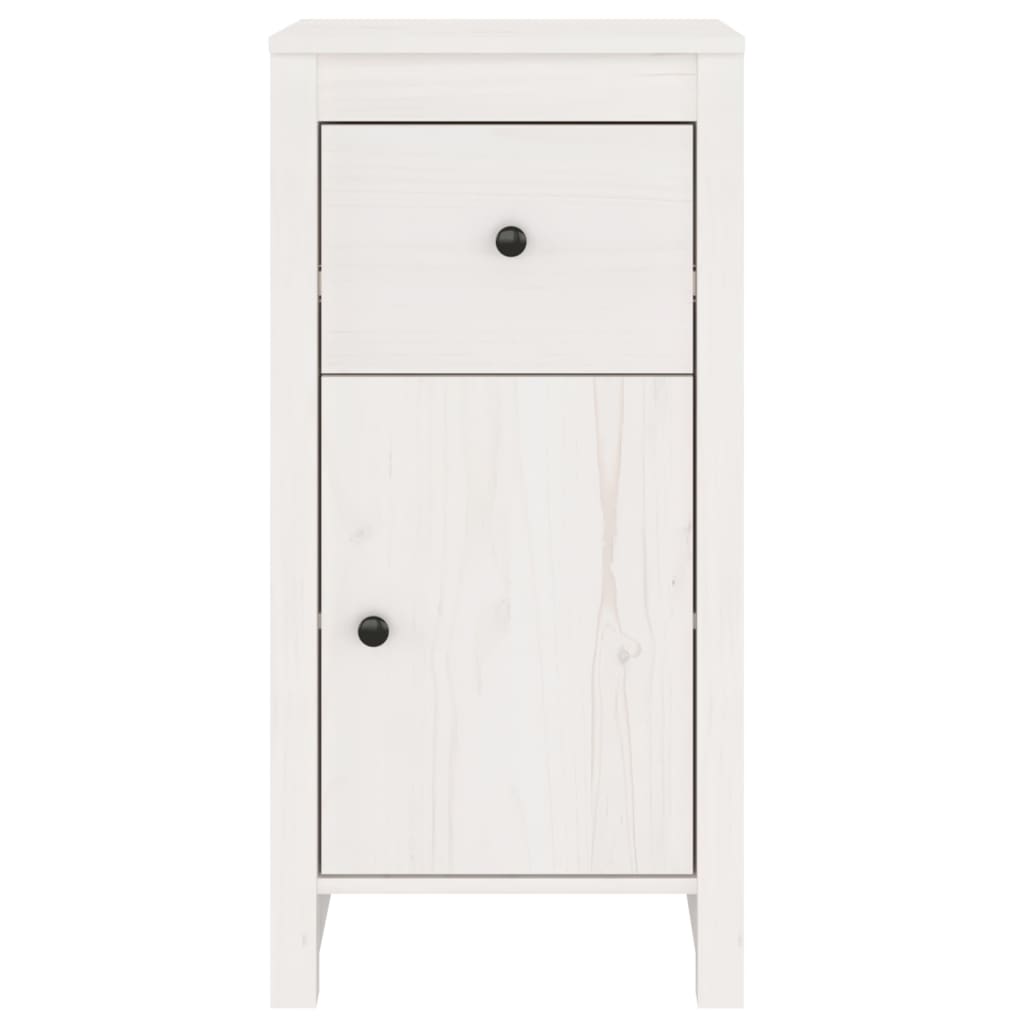 vidaXL Commodes 2 pcs Blanc 40x35x80 cm Bois de pin massif