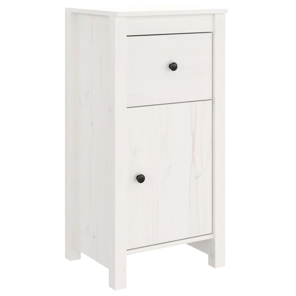 vidaXL Commodes 2 pcs Blanc 40x35x80 cm Bois de pin massif