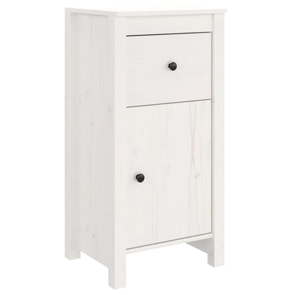 vidaXL Commodes 2 pcs Blanc 40x35x80 cm Bois de pin massif