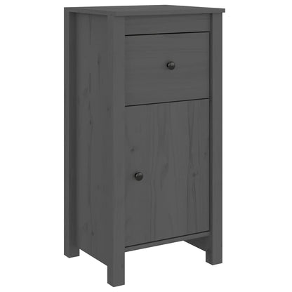 vidaXL Buffets 2 pcs Gris 40x35x80 cm Bois de pin massif