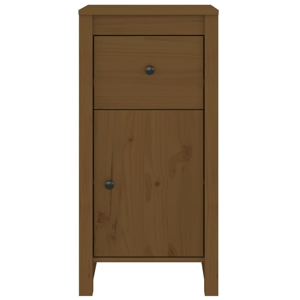 vidaXL Commodes 2 pcs Marron miel 40x35x80 cm Bois de pin massif