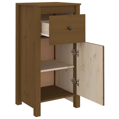vidaXL Commodes 2 pcs Marron miel 40x35x80 cm Bois de pin massif