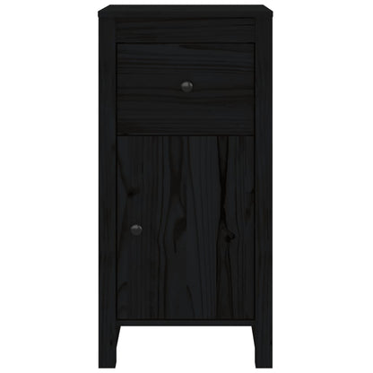 vidaXL Buffet noir 40x35x80 cm Bois de pin massif