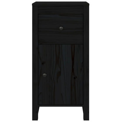 vidaXL Buffets 2 pcs Noir 40x35x80 cm Pin massif