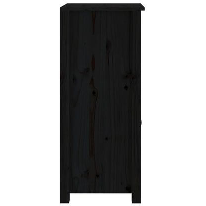vidaXL Buffets 2 pcs Noir 40x35x80 cm Pin massif