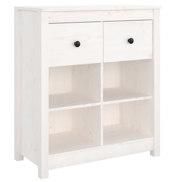vidaXL Sideboard Weiß 70x35x80 cm Massivholz Kiefer
