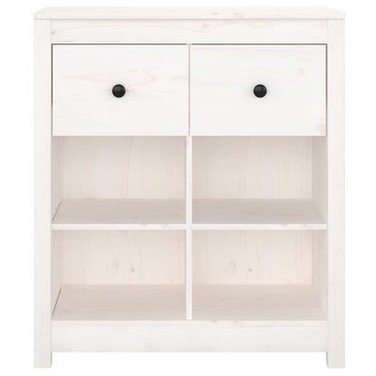 vidaXL Sideboard Weiß 70x35x80 cm Massivholz Kiefer