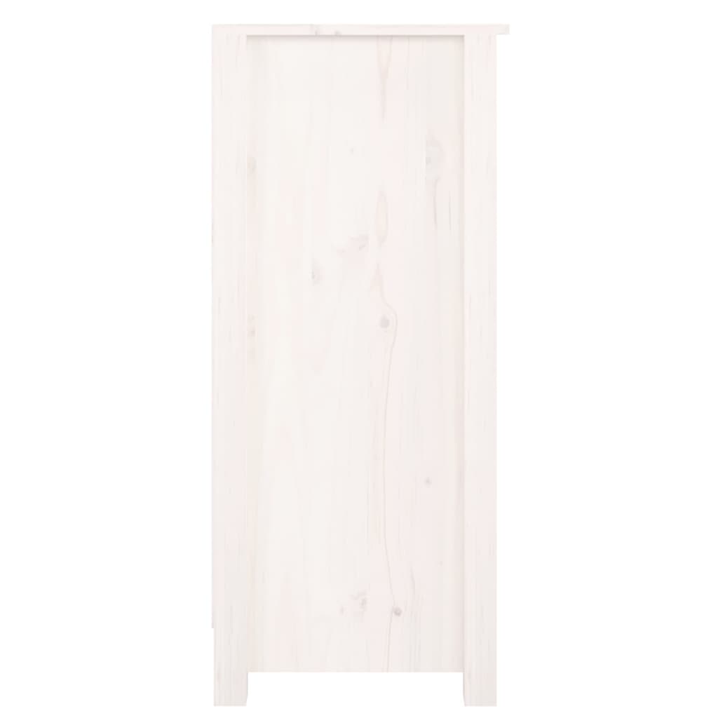 vidaXL Sideboard Weiß 70x35x80 cm Massivholz Kiefer