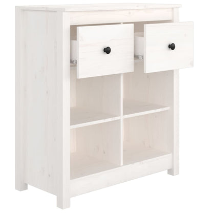 vidaXL Sideboard Weiß 70x35x80 cm Massivholz Kiefer