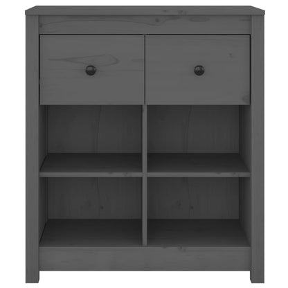vidaXL Commode grise 70x35x80 cm Bois de pin massif