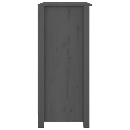vidaXL Commode grise 70x35x80 cm Bois de pin massif