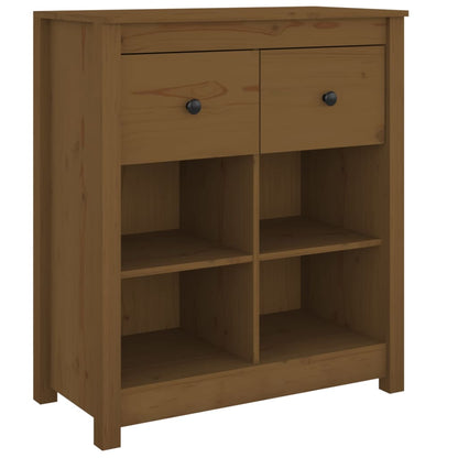 vidaXL Buffet marron miel 70x35x80 cm Bois de pin massif