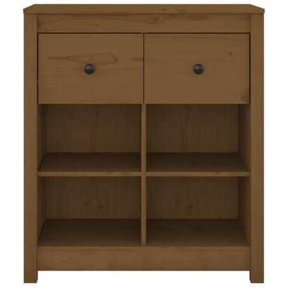 vidaXL Buffet marron miel 70x35x80 cm Bois de pin massif