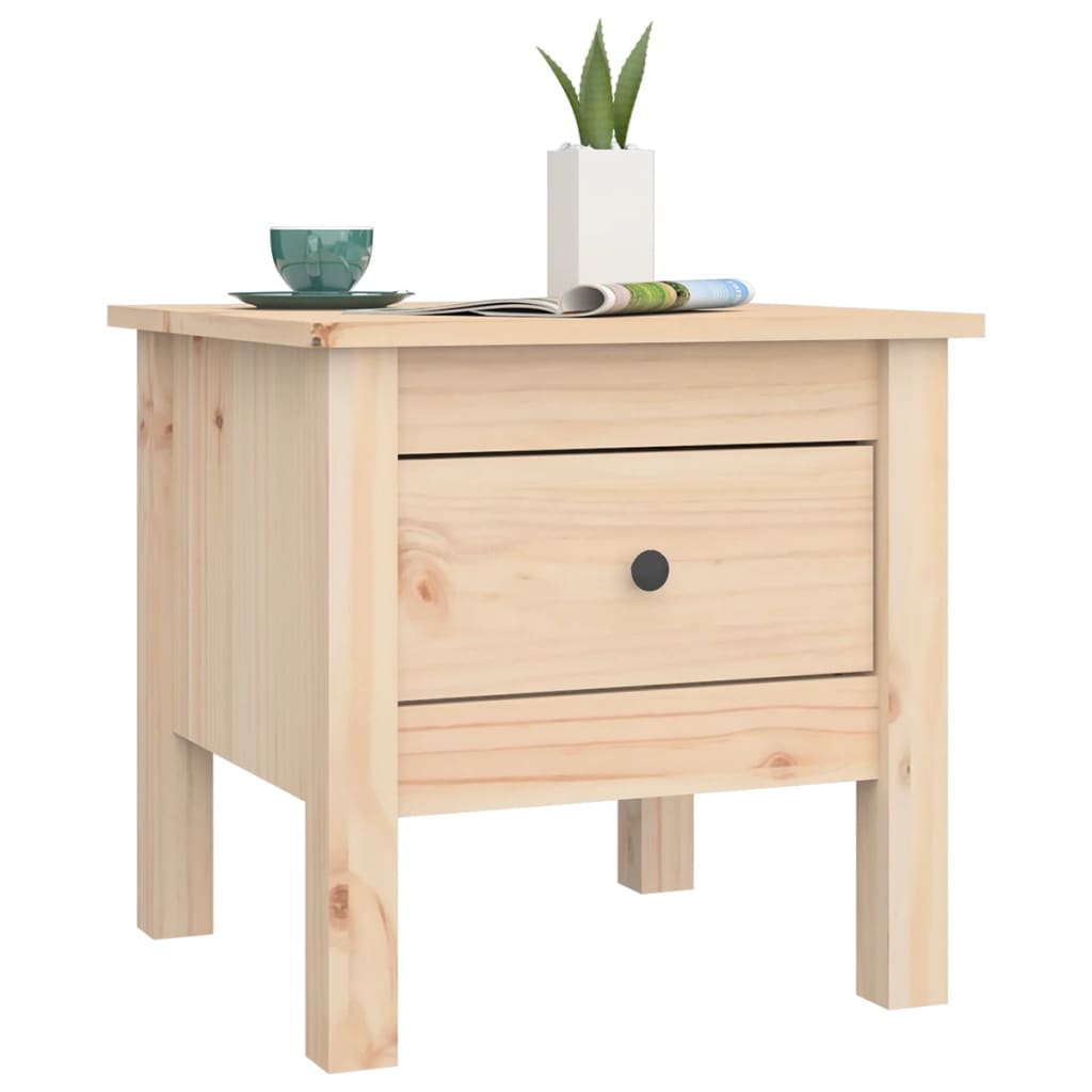 vidaXL Table d'appoint 40x40x39 cm Bois de pin massif
