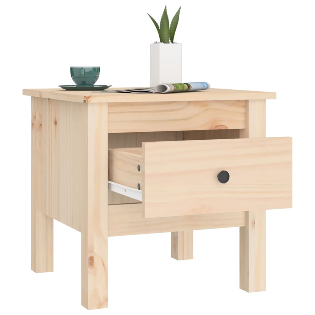 vidaXL Table d'appoint 40x40x39 cm Bois de pin massif