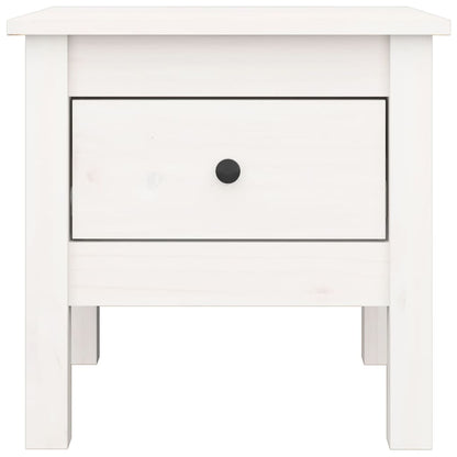 vidaXL Tables d'appoint 2 pcs Blanc 40x40x39 cm Bois de pin massif