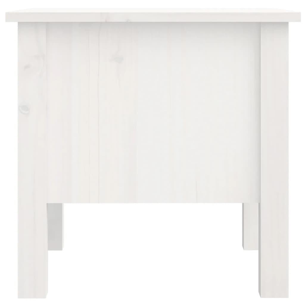 vidaXL Tables d'appoint 2 pcs Blanc 40x40x39 cm Bois de pin massif