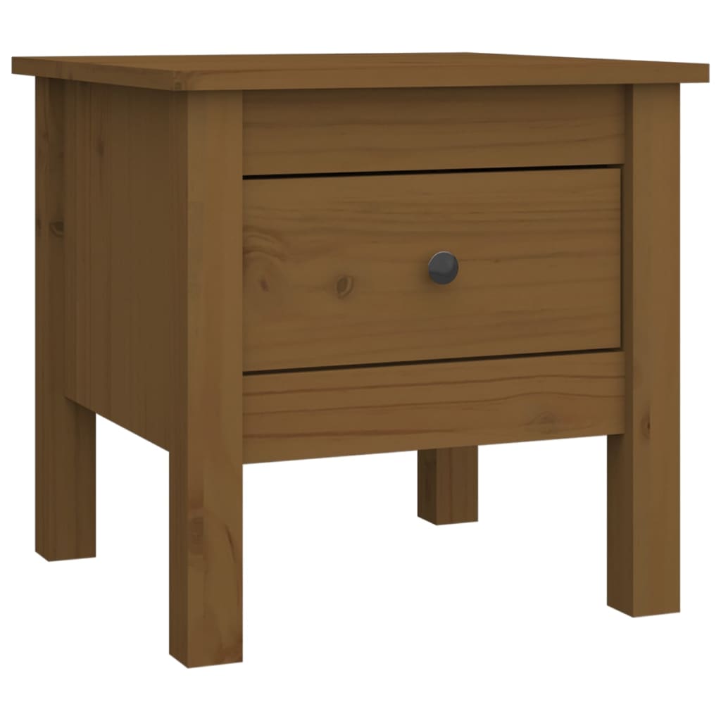 vidaXL Tables d'appoint 2 pcs Marron miel 40x40x39 cm Bois de pin massif