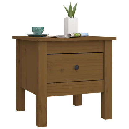vidaXL Tables d'appoint 2 pcs Marron miel 40x40x39 cm Bois de pin massif
