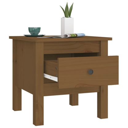 vidaXL Tables d'appoint 2 pcs Marron miel 40x40x39 cm Bois de pin massif