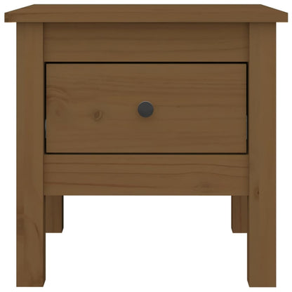 vidaXL Tables d'appoint 2 pcs Marron miel 40x40x39 cm Bois de pin massif