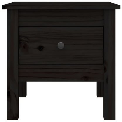 vidaXL Table d'appoint noir 40x40x39 cm Pin massif