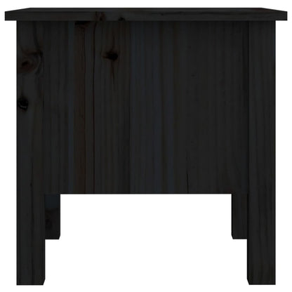 vidaXL Table d'appoint noir 40x40x39 cm Pin massif