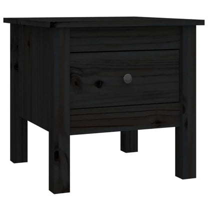 vidaXL Tables d'appoint 2 pcs Noir 40x40x39 cm Bois de pin massif