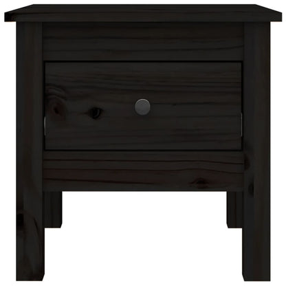 vidaXL Tables d'appoint 2 pcs Noir 40x40x39 cm Bois de pin massif