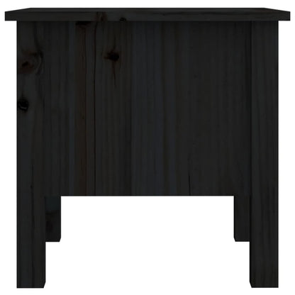 vidaXL Tables d'appoint 2 pcs Noir 40x40x39 cm Bois de pin massif