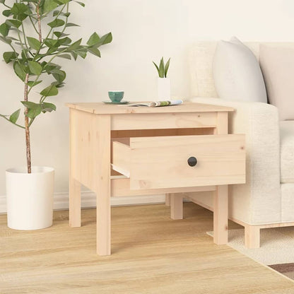 vidaXL Table d'appoint 50x50x49 cm Bois de pin massif
