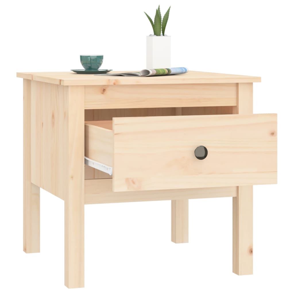 vidaXL Table d'appoint 50x50x49 cm Bois de pin massif