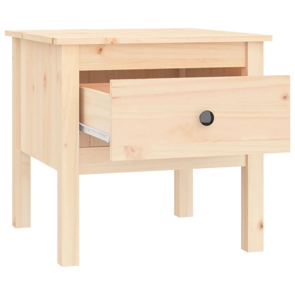 vidaXL Table d'appoint 50x50x49 cm Bois de pin massif