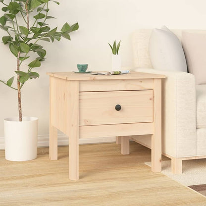 vidaXL Table d'appoint 50x50x49 cm Bois de pin massif