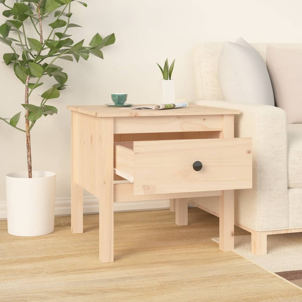 vidaXL Tables d'appoint 2 pcs 50x50x49 cm Bois de pin massif