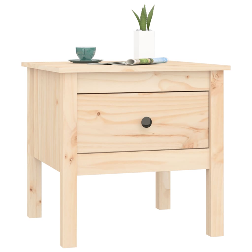 vidaXL Tables d'appoint 2 pcs 50x50x49 cm Bois de pin massif